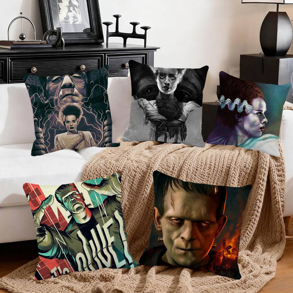 Frankenstein Movie Pillow Case Square Pillow Bedroom Sofa Leisure Comfort Cushion Car Home Decoration