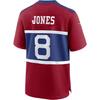 Nike X NFL Daniel Jones New York Giants Letter Number Print Color Block V-Neck Short Sleeve Football Shirt Men Tops Red 67NM0AAL8IF-007