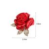 Temperament Temperament Red Rose Brooch High-end High-end Suit Pins  Female Lady