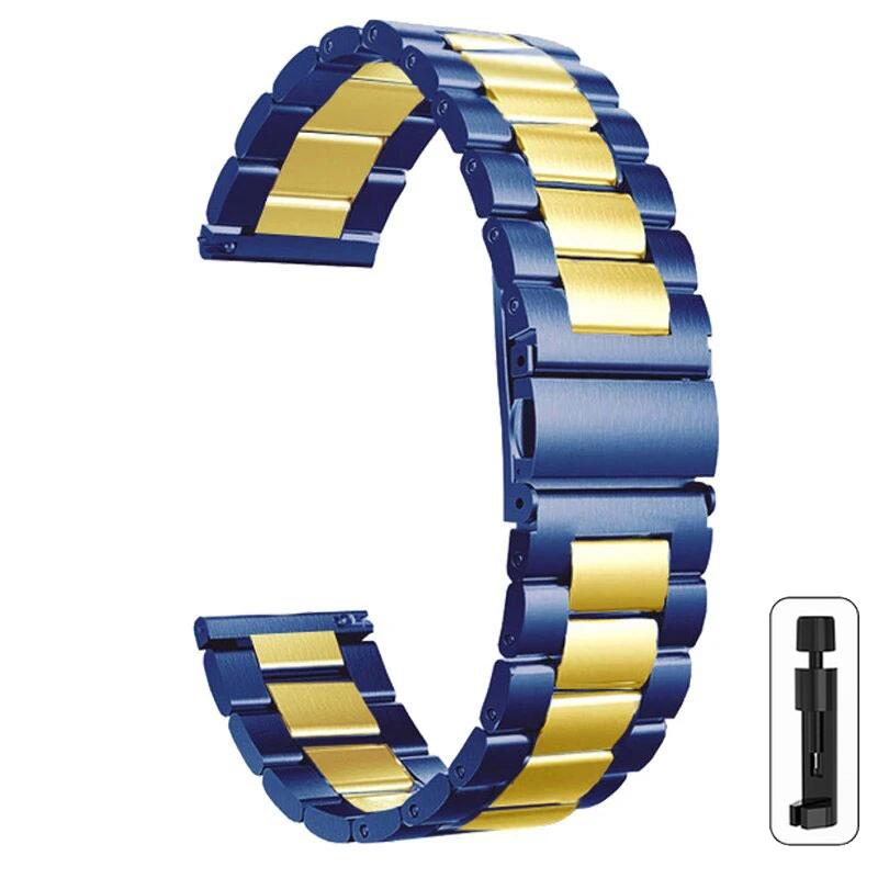 Ремешок для часов 22 мм 20 мм металлический ремешок для Samsung Galaxy Watch 6 5 4 40 мм 44 мм 6Classic 43 47 мм 5Pro 45 м ремешок из нержавеющей стали для Amazfit Correa