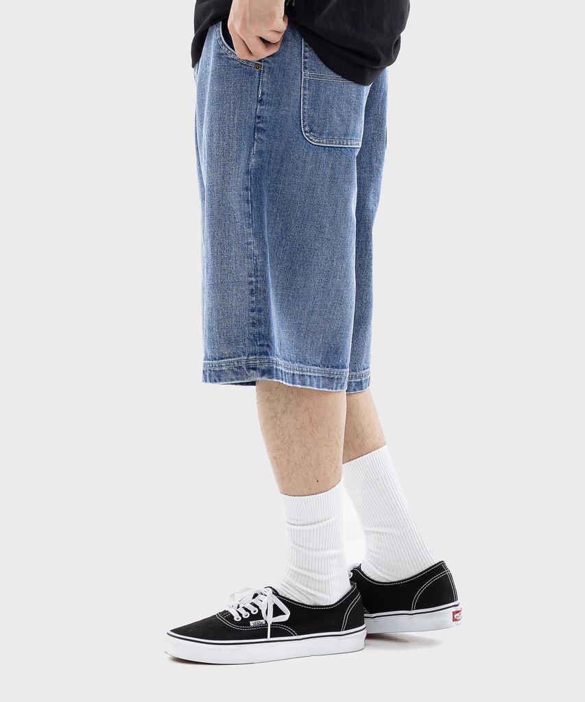 DICKIES Washed Denim Bermuda Pants Light Blue