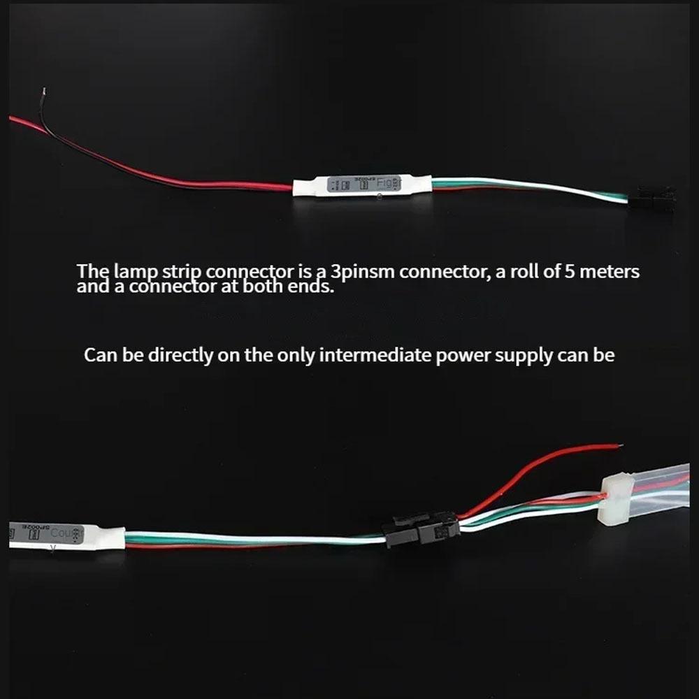 WS2811 Smart IC RGB LED Strip 30/60LEDs/M Individually Addressable LED Tape DC12V 24V Black/White PCB IP30 IP65 IP68 Waterproof