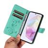 For Samsung Galaxy A36 5G PU Leather Cases Flower Pattern Wallet Stand Phone Cover with Strap