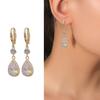 Chic Dangle Earrings Water Drop Pendant Alloy Decorative