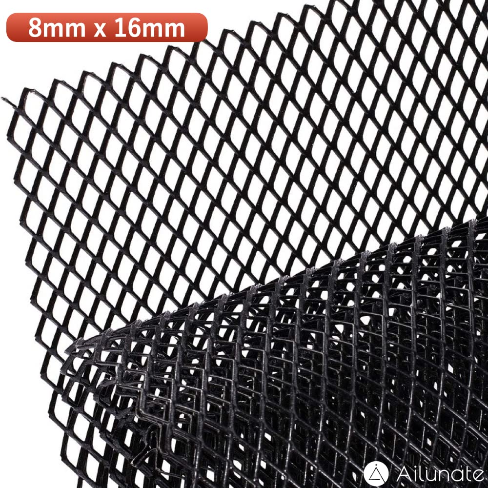 Ailunate Сетка для автомобильной решетки радиатора Сетка для передней решетки радиатора Алюминиевая сетка для накладки на решетку бампера автомобиля