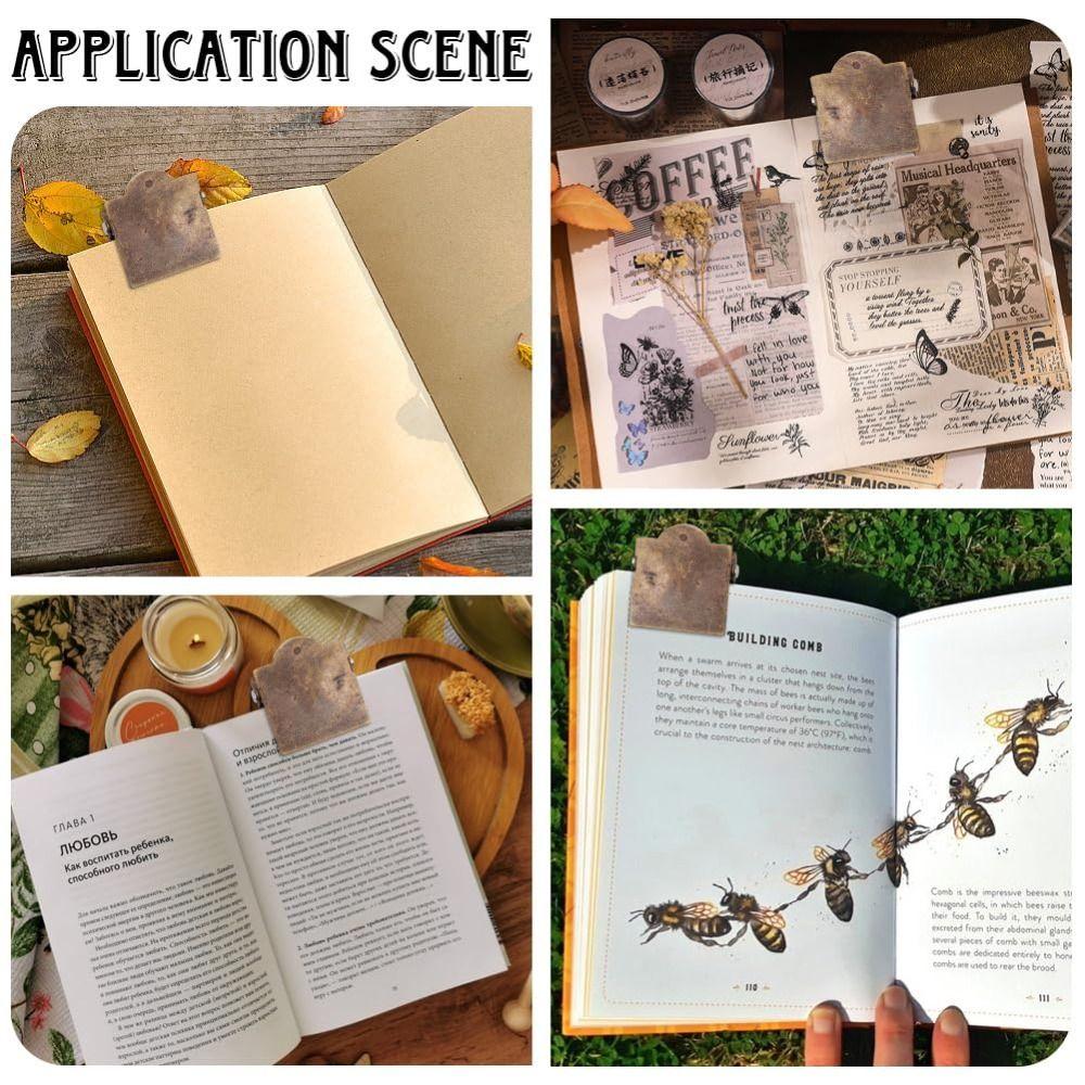 Metal Small  Binder Clamps Vintage Document File Organizer New Page Holder  Journaling