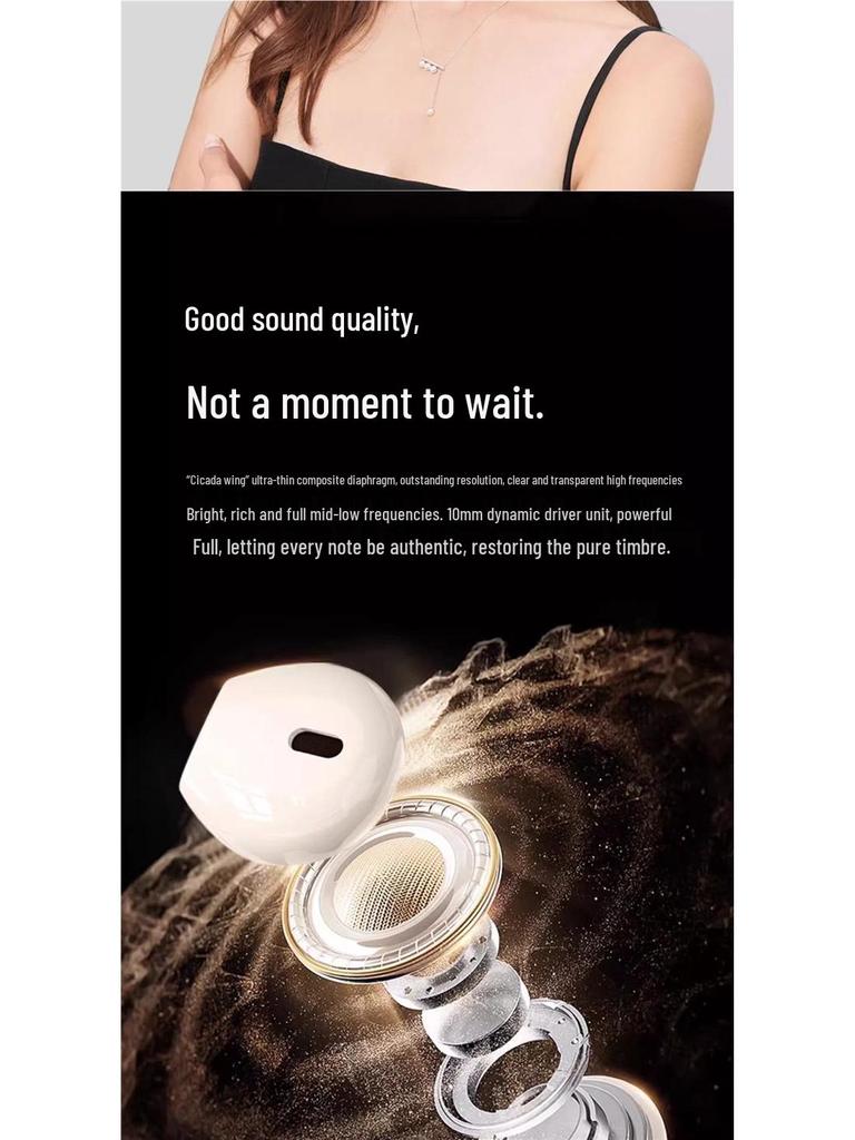 2024 Noise Cancelling True Wireless Earbuds for Sport & Gaming - High Sound Quality, Compatible with Xiaomi & Apple.