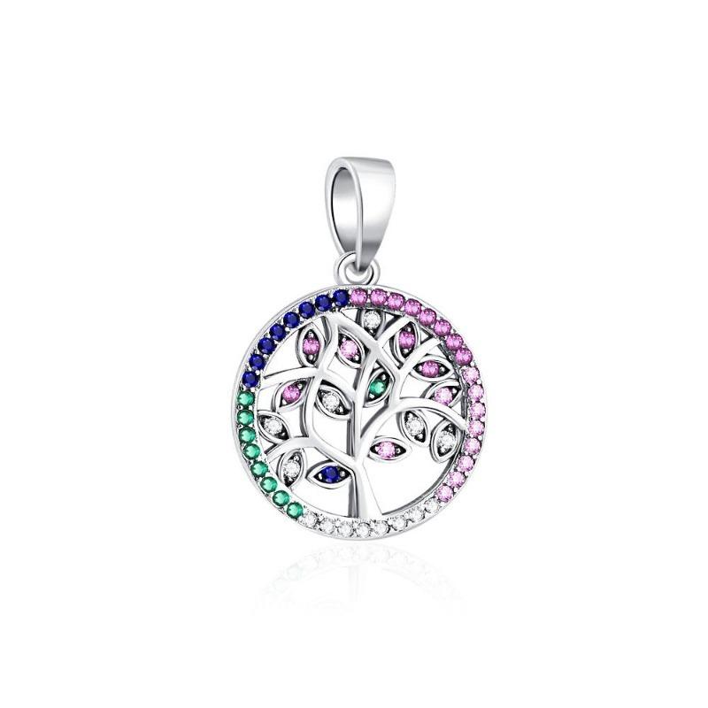 New Copper Clover Pendant Fit Original Women Bracelet Diy Fine Dangle Jewelry Life Tree Bead Spring Charm Amulet Gift