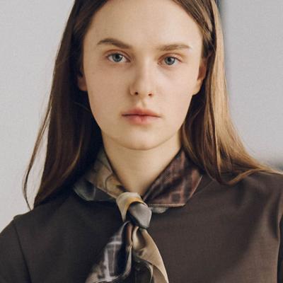 The Saturday Evening Post Urban Silk Scarf_Beige