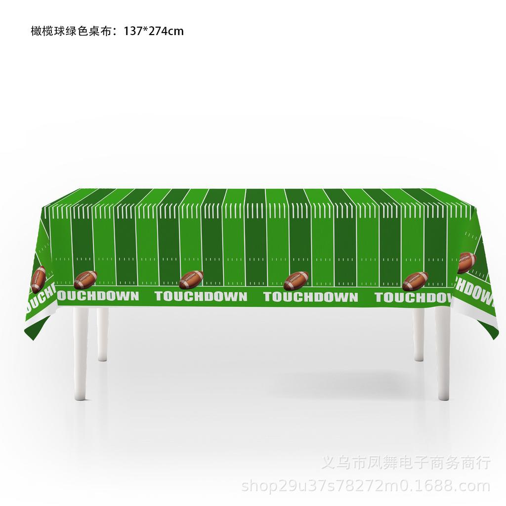 Super Bowl Football Kids Party Supplies Tableware Tablecloth Paper Plates Banners Pennant Decorations