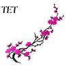 Floral Sewing Appliques for Bags Plum Blossom Patch, Embroidered Flower Patches, Iron on Clothing Backpacks Patches DIY Crafts Jackets, Repair