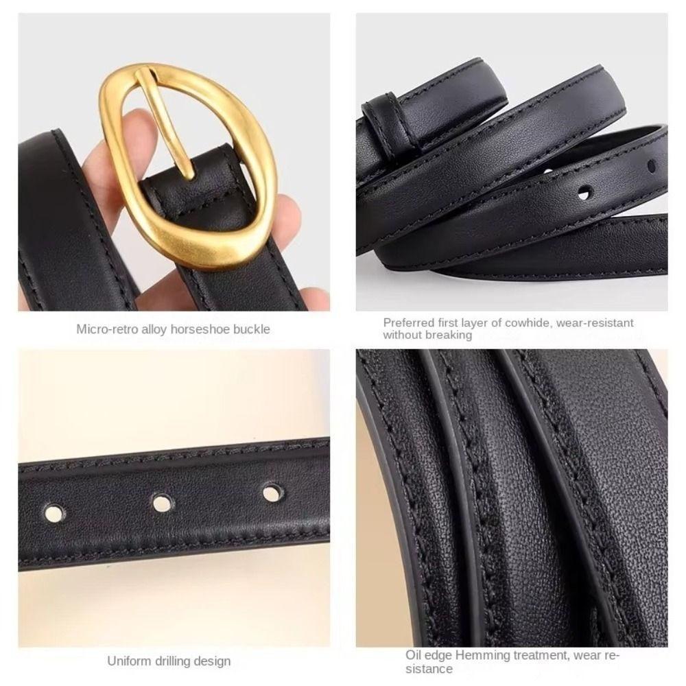 Luxury Design Pin Buckle Waistband Metal Buckle Waist Strap Fashion Leather Belt Gifts
