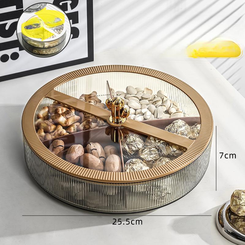 Plastic Light Luxury Sealed Nut Snacks Placed In The New Year's Dried Fruit Storage Home Living Room Coffee Table High-end Fruit Plate Box