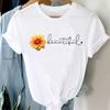 (Asian Size) Clothing Tee Letter Lovely Trend Print Lady T Shirt Fashion Women Casual Top Short Sleeve Female Graphic T-shirts