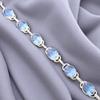 Tanzanite Gemstone 925 Sterling Silver Jewelry Handmade Bracelet 8" Gift For Mom RB-10-10