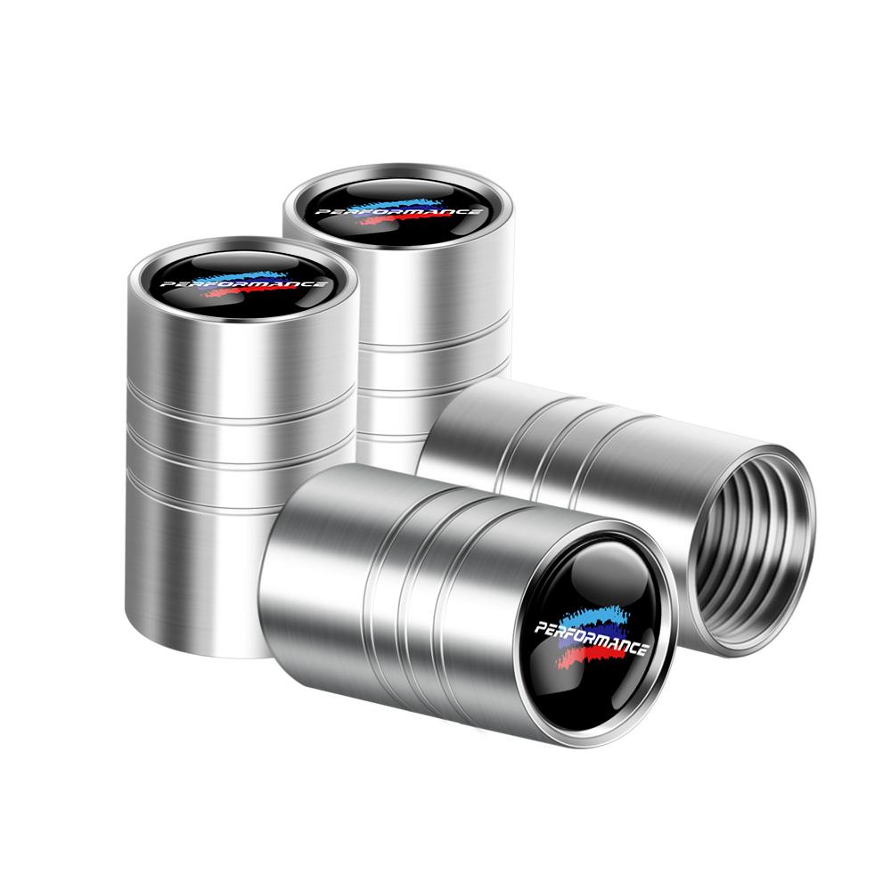 AAAPD1 4Pcs Metal Car Wheel Tire Valve Stem Cap Auto Air Stem Cover Accessories For Bmw Performance M E46 E90 E60 F30 F10 E36 G20 X2 X5