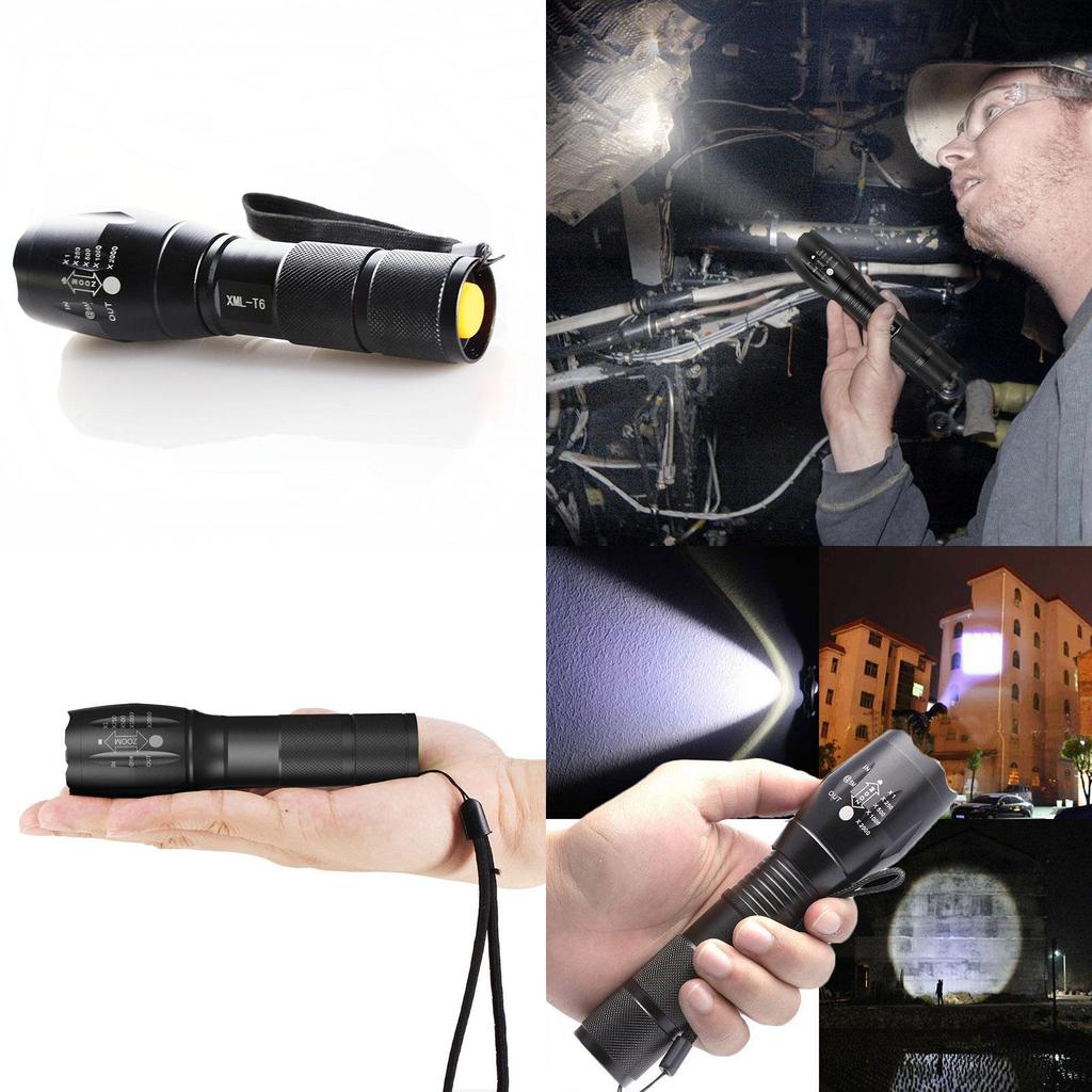 Ultra Bright 1000 Lumens Tactical Military Led Flashlight With Zoom Function