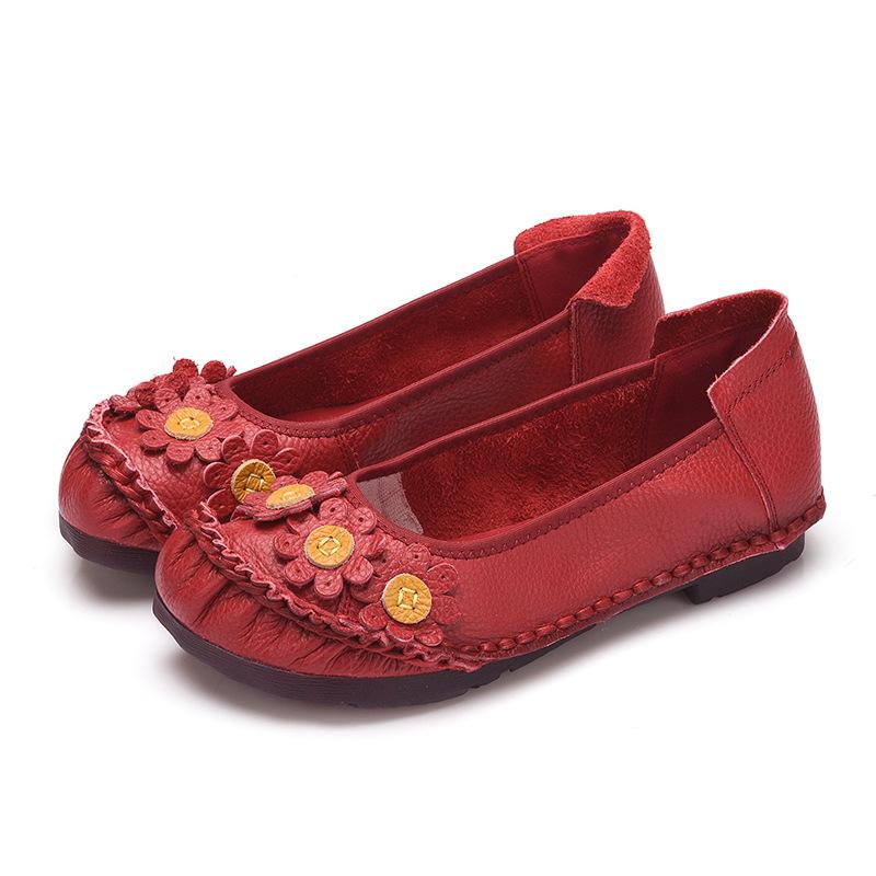 Модная дизайнерская обувь Женские мокасины из натуральной кожи на плоской подошве Женские мокасины Оксфорды Женские туфли 2024 Цветочные женские туфли Мамы на плоской подошве