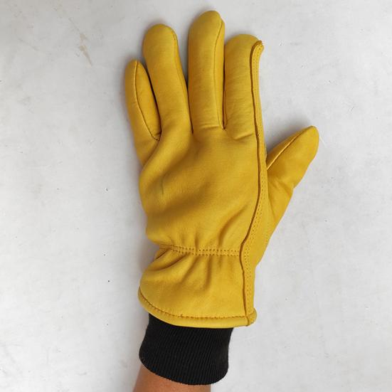 1 пара рабочих перчаток из искусственной кожи, зимние водонепроницаемые термоизолированные перчатки сварщика, флисовая подкладка, эластичные манжеты, теплые варежки