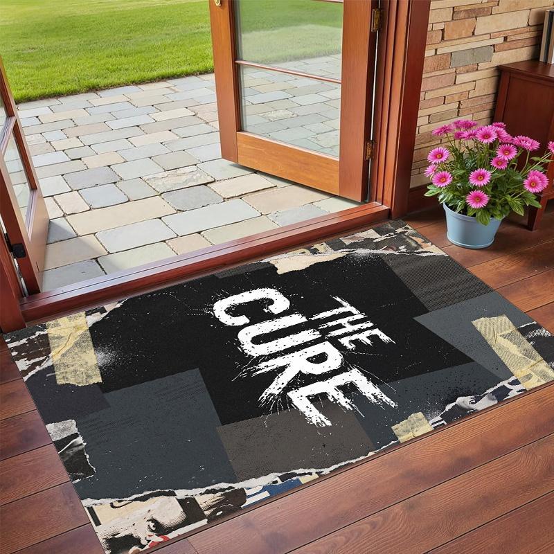 The Cure Print Crystal Velvet Plush Rug Wear?Resistant Anti?Slip Floor Mat For Indoor Household Decoration