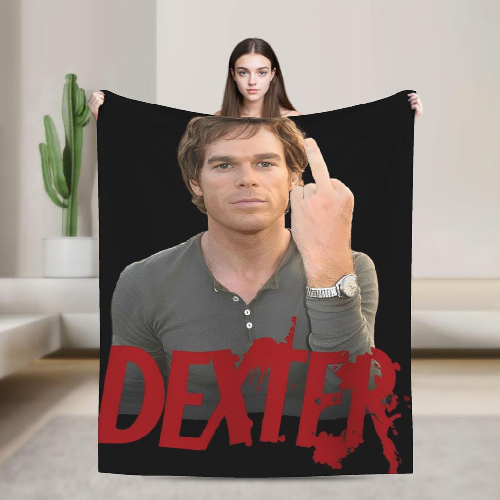 Dexter TV Show Movie Poster  Blanket Flannel Spring Autumn Morgan  Lightweight Thin Throw Blankets for Sofa Car Bedding Throws