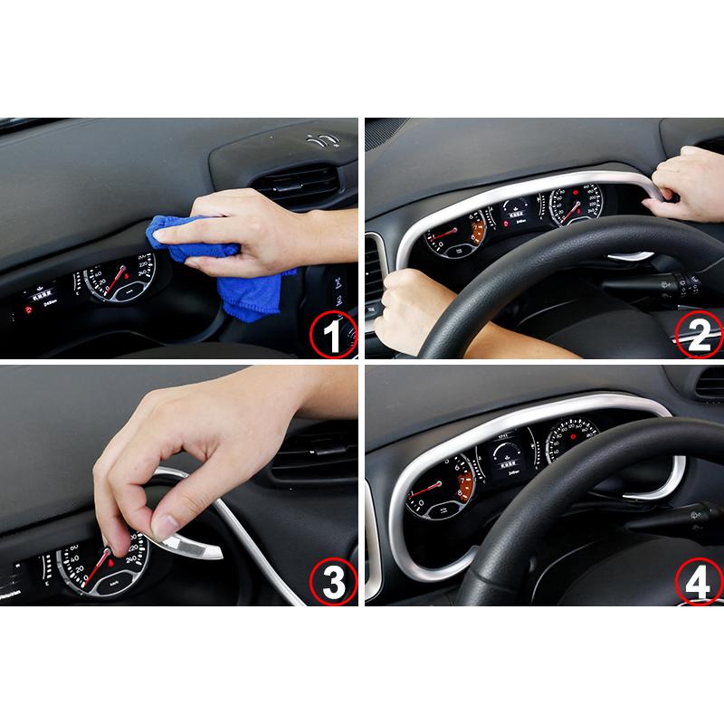 Для Jeep Renegade 2015 2016 2017 2018 2022 2023 Автомобильный приборный дисплей Спидометр Крышка датчика Накладная рамка