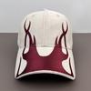 New European and American retro flame embroidery baseball cap women's soft top cap showing face small versatile sun hat