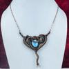 Larimar Pendant Copper Wire Wrapped Pendant Handmade Jewelry Gemstone Pendant