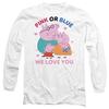 Peppa Pig Unisex Adult Pink Or Blue We Love You Family Long-Sleeved T-Shirt