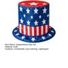 American Flag Top Hat, Uncle Costume Hat for 4th of July, Red White Blue Patriotic Party Decoration for Adults, Independence Day