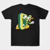 Мужская черная футболка с принтом Go Ducks! Дизайн Маскота Колледжа Печать на Бумаге для Переноса Без Вырезания Хлопковая Футболка