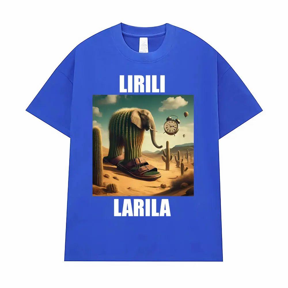 Shark Meme Lirili Larila T Shirts Supporter of Tralalero Tralala Graphic T-shirt Men Women Clothing Humor Casual Comfort T Shirt