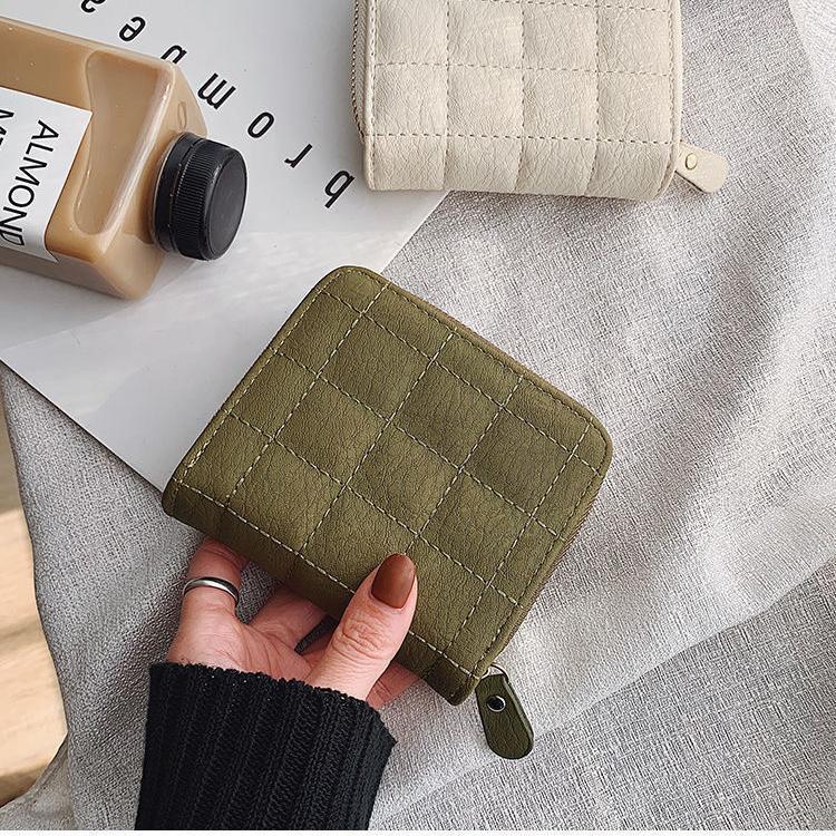 Корейская версия мини-кошелька женская сумка короткая молния короткая симпатичная монетница студенческий вышитый кошелек женский