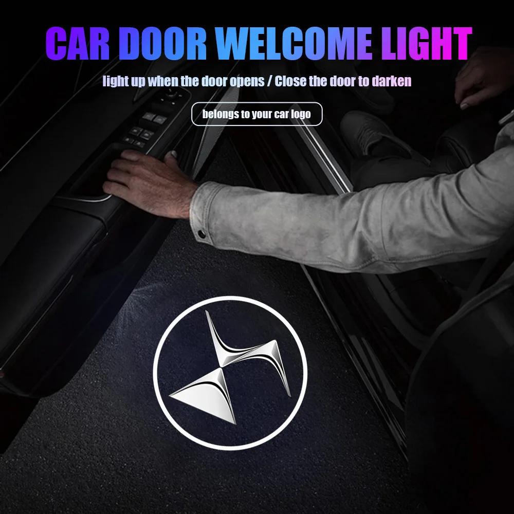 Car styling Auto Door LED Decoration Wireless Welcome Light Logo Projector For Citroen C1 C2 C3 C4 C5 C6 C8 C4L DS3 DS4 DS5 DS6 ami256