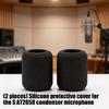 Black Windscreen Head Cover 2Pack, Recording Cover Pair for ATH /AT2050/AT4040 Condenser Voice Use, Breath Noise Control for Commentary and Streaming