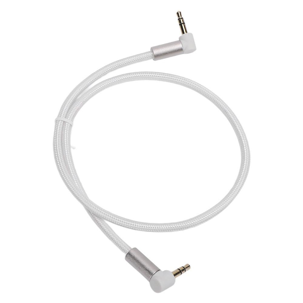90 Degree Angle Stereo Auxiliary Cord Stereo Sound Support Male to Male Aux Cable for Headphone