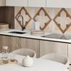 Printed Vinyl Panel - Bedroom Decoration 100x50 cm Geometric Pattern in a Square