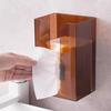 Wall Mounted Tissue Box Holder Large Capacity Transparent Design Simple Installation Bathroom Tissue Paper Box