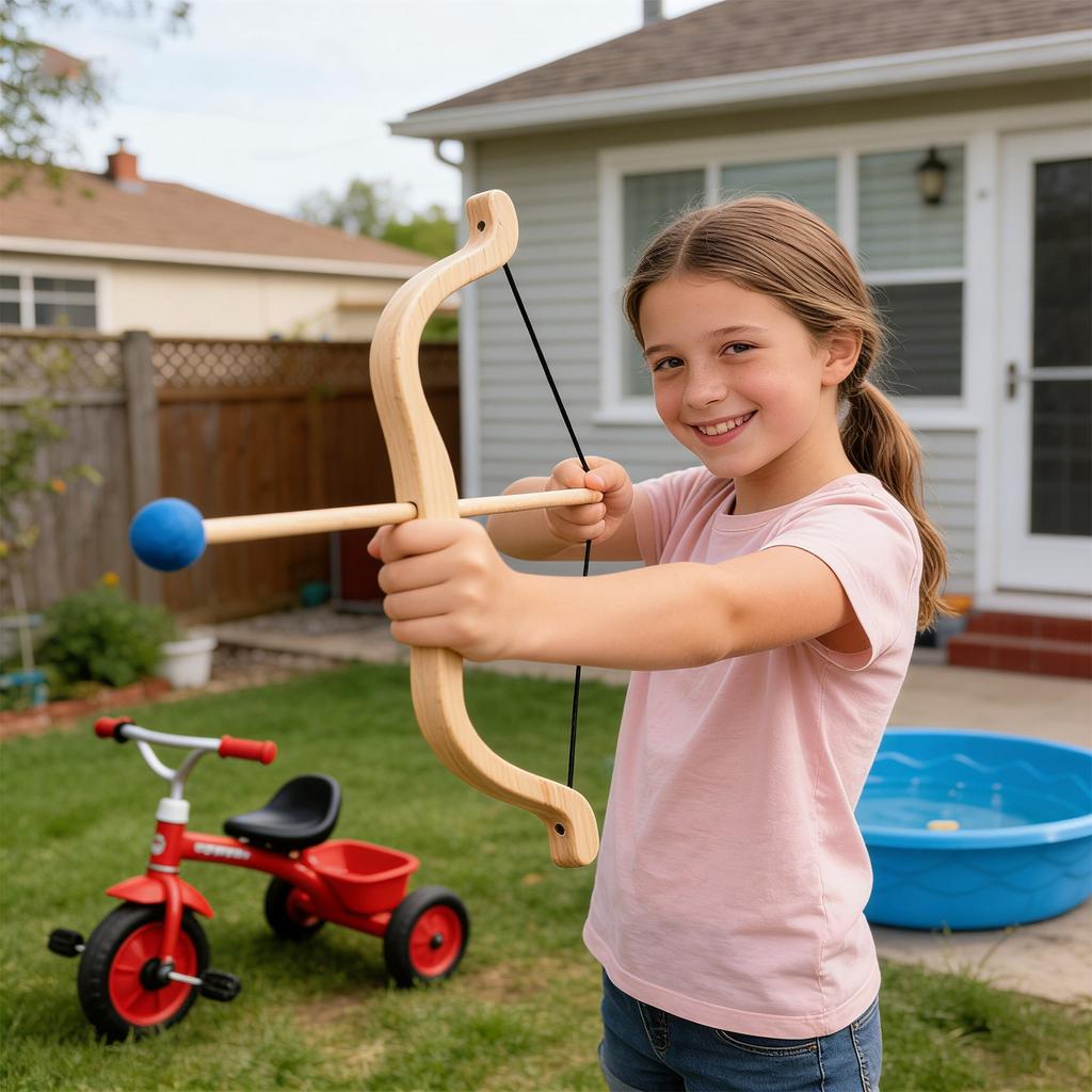 Деревянный набор игрушечного лука, подарок на день рождения для детей, развивающая игрушка для стрельбы