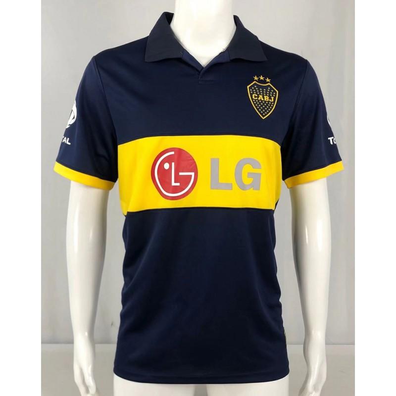 Boca Juniors Retro Soccer Jersey 10 Riquelme 9 Palermo 97-98 Maradona Short Sleeve Long Football Shirt