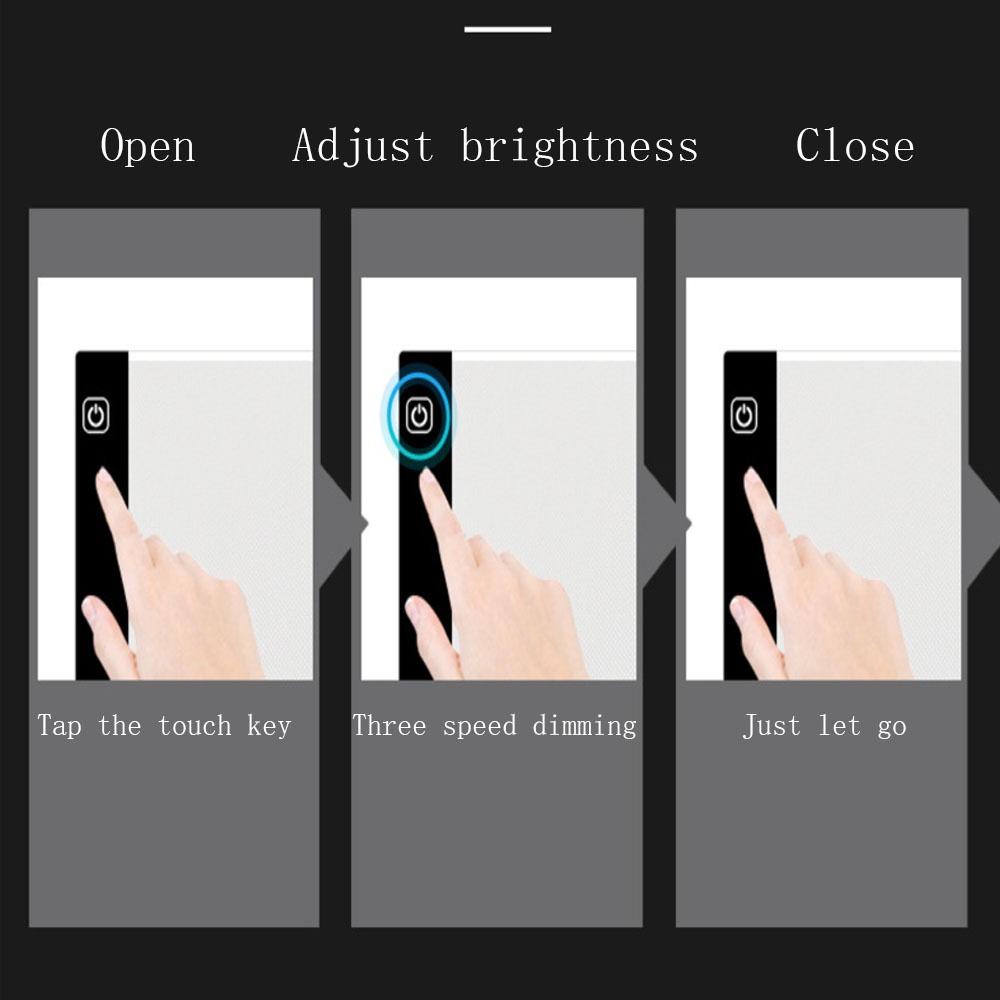 3-уровневый светодиодный блокнот для рисования с регулируемой яркостью, игрушка A5 A4, доска для детской живописи, образовательный творческий планшет, эскиз