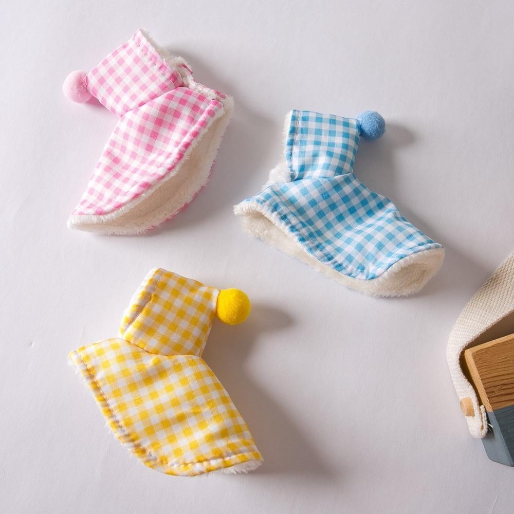 Winter Pet Parrot Cape Plaid Plush Cape Hat Kit New Parrot Clothes  Pet Accessories