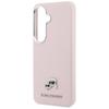 Karl Lagerfeld Saffiano KC Metal Logo MagSafe Case for Samsung Galaxy S26+ Pink