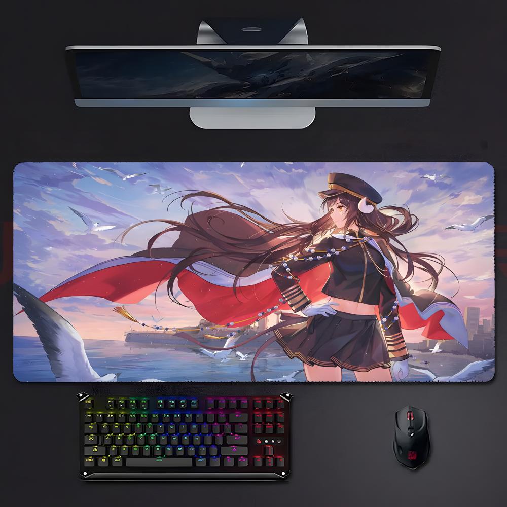 Игровой Аниме AAzur LLane Коврик для Мыши Большой Игровой Коврик для Мыши С Прошитыми Краями Утолщенный Коврик для Стола ПК
