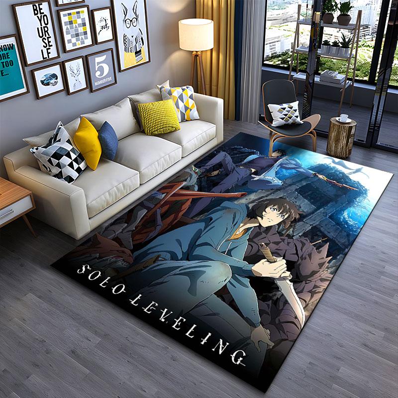 Solo Leveling Anime Carpet suitable as a non-slip mat for the living room or bedroom sofa