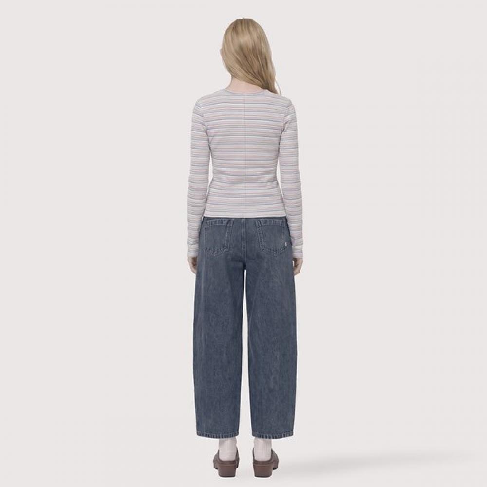 Thursday Island Vintage Washing Curved Denim T266mje904w