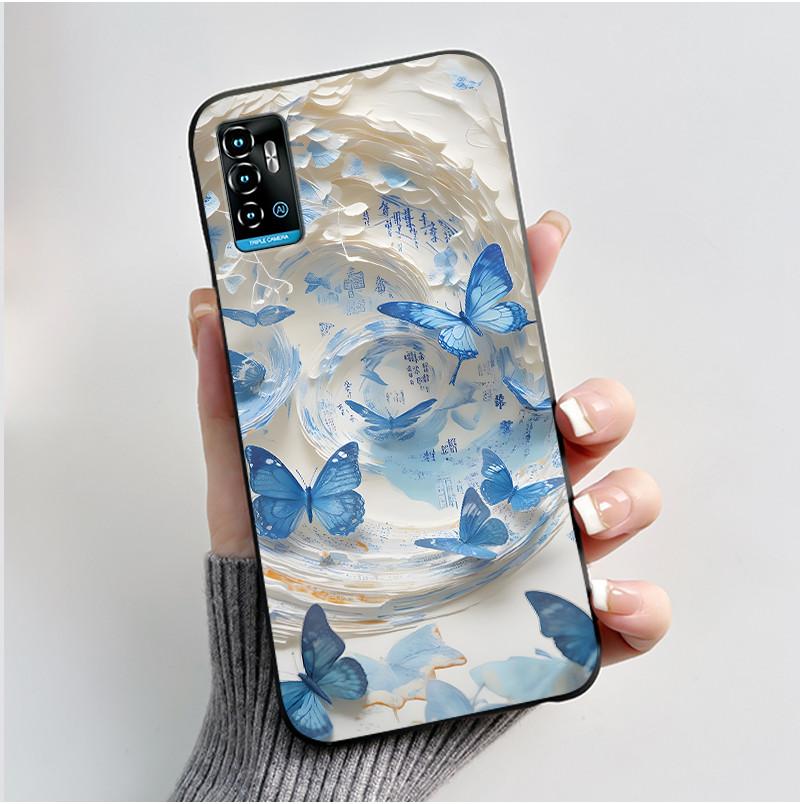 Милый Мультяшный Чехол Для ZTE Blade A71 Чехол-Крышка Для Optus X Swift 5G Печатный Корпус Защитная Крышка Мягкий Силикон Черный Корпус