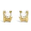 [G9414] - Golden White 'Essentiel' Earrings - 3 Mm