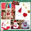 Cat Dog Christmas Costume Santa Hat With Scarf &Small Dogs - Funny Santa Hat And Scarf Outfit For Holiday Photos