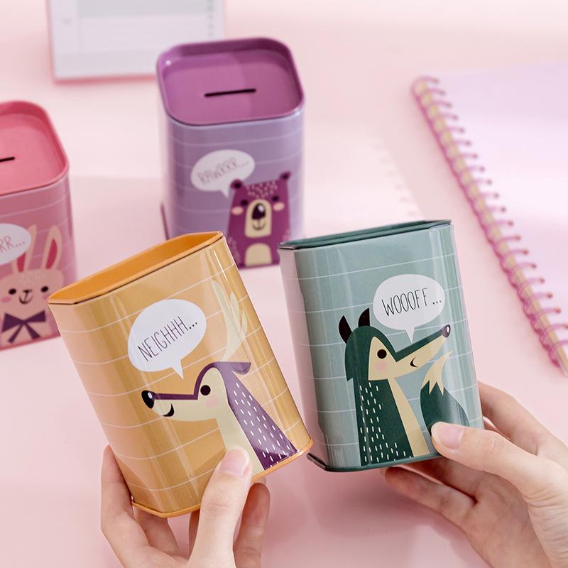 Корейская британская мультяшная металлическая копилка в виде животного